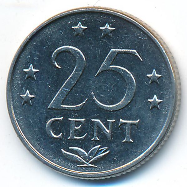 Антильские острова, 25 центов (1977 г.)