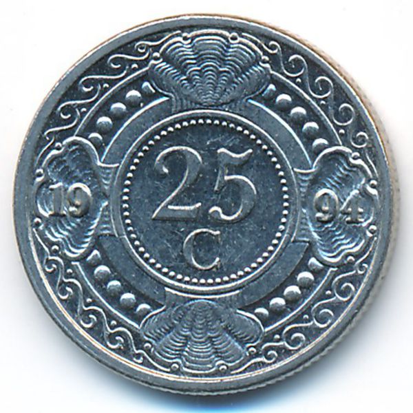 Антильские острова, 25 центов (1994 г.)