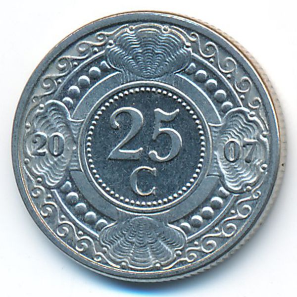 Антильские острова, 25 центов (2007 г.)