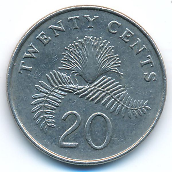Сингапур, 20 центов (1987 г.)