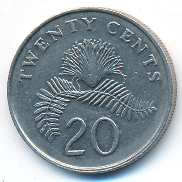 Сингапур, 20 центов (1990 г.)