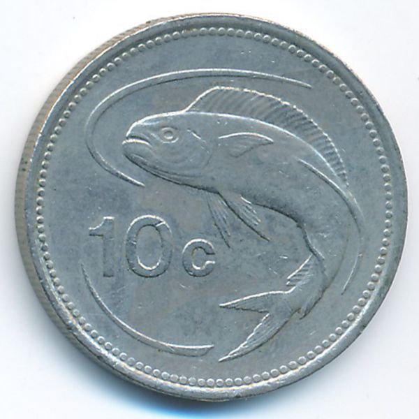 Мальта, 10 центов (1986 г.)