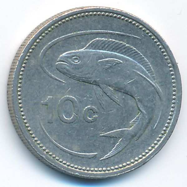 Мальта, 10 центов (1986 г.)