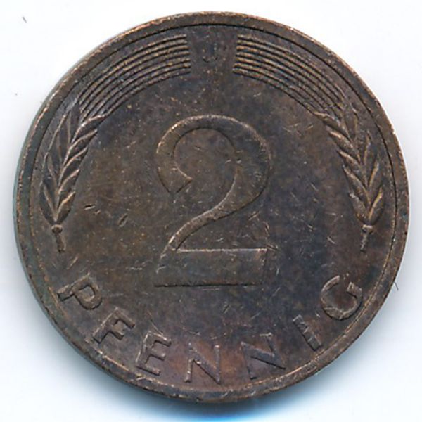 ФРГ, 2 пфеннига (1972 г.)