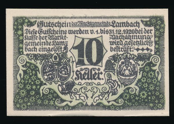 Нотгельды Австрии, 10 геллеров