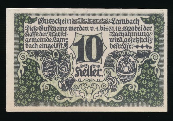 Нотгельды Австрии, 10 геллеров