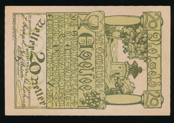 Нотгельды Австрии, 20 геллеров