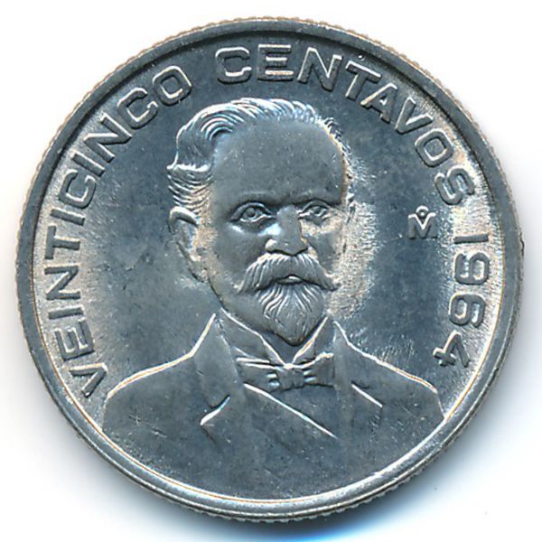 Мексика, 25 сентаво (1964 г.)