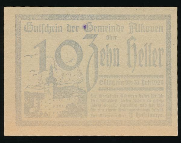 Нотгельды Австрии, 10 геллеров