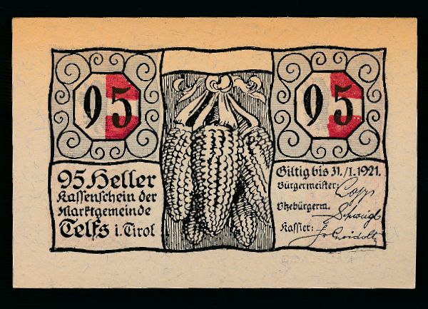 Нотгельды Австрии, 95 геллеров