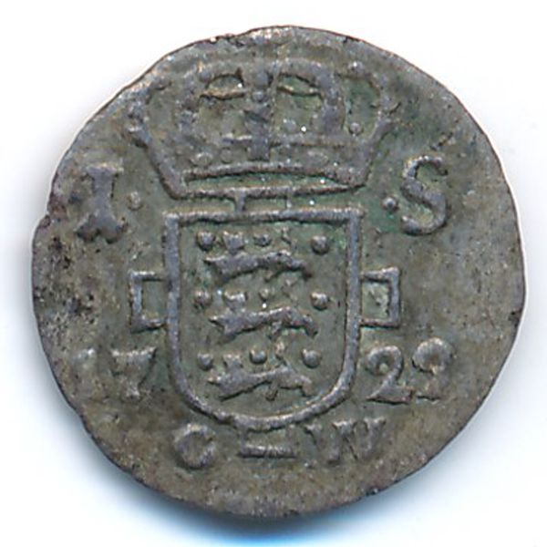 Дания, 1 скиллинг (1722 г.)