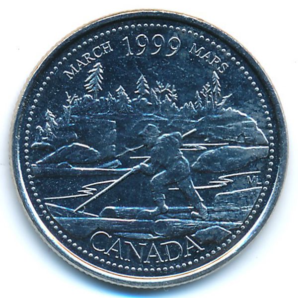 Канада, 25 центов (1999 г.)