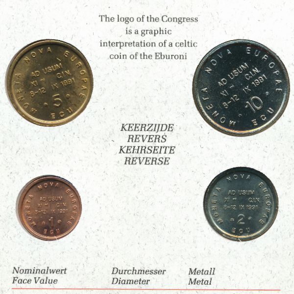 Бельгия., Набор монет (1991 г.)