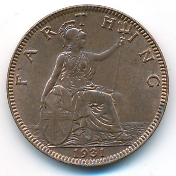 Великобритания, 1 фартинг (1931 г.)