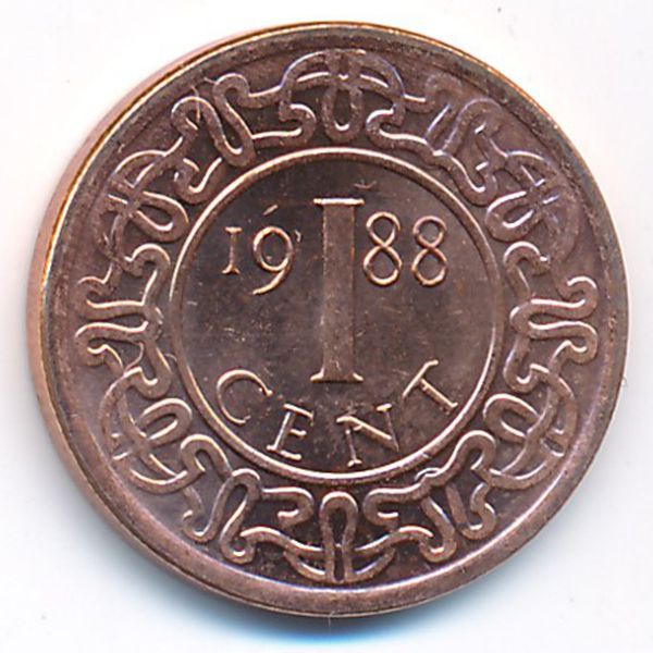 Суринам, 1 цент (1988 г.)