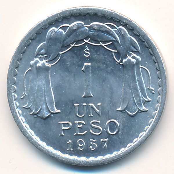 Чили, 1 песо (1957 г.)