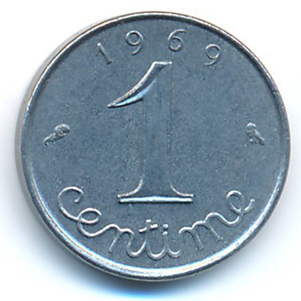 Франция, 1 сентим (1969 г.)