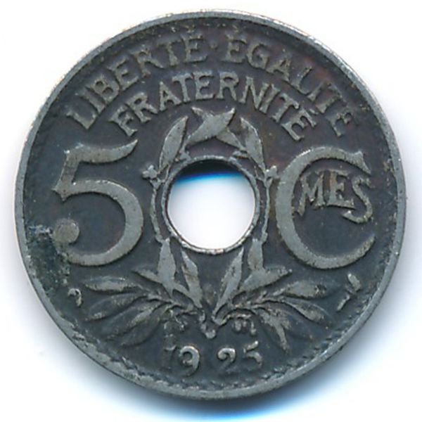 Франция, 5 сентим (1925 г.)