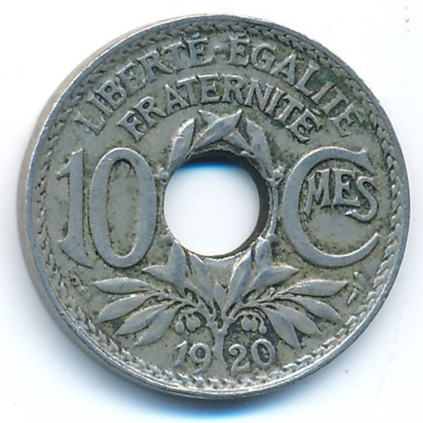 Франция, 10 сентим (1920 г.)