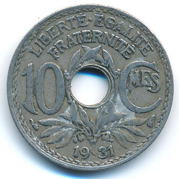 Франция, 10 сентим (1931 г.)