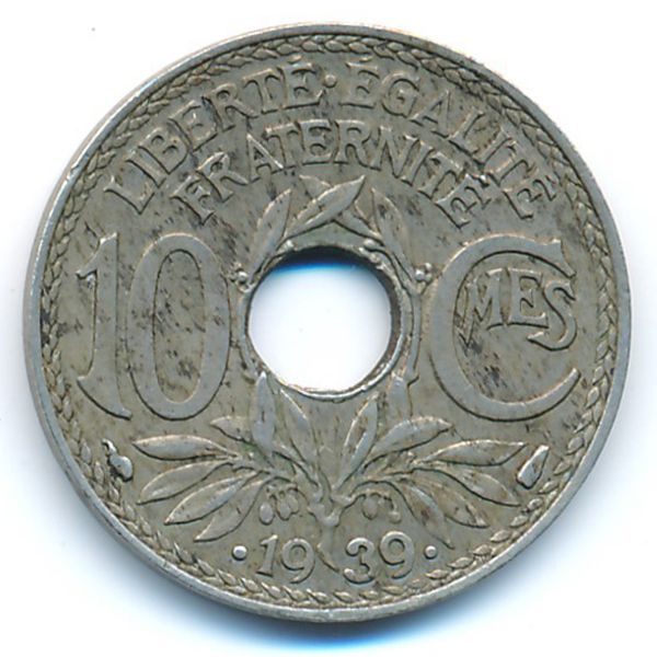 Франция, 10 сентим (1939 г.)