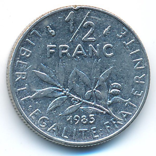 Франция, 1/2 франка (1985 г.)