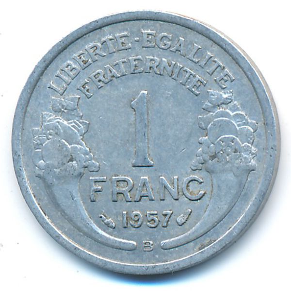 Франция, 1 франк (1957 г.)