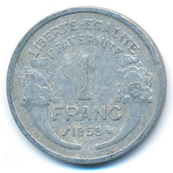 Франция, 1 франк (1959 г.)