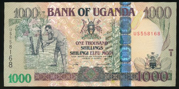 Уганда, 1000 шиллингов (2005 г.)