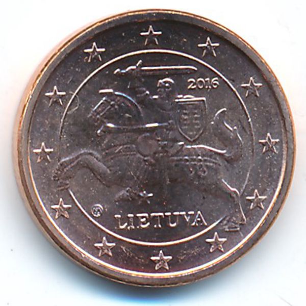 Литва, 1 евроцент (2016 г.)