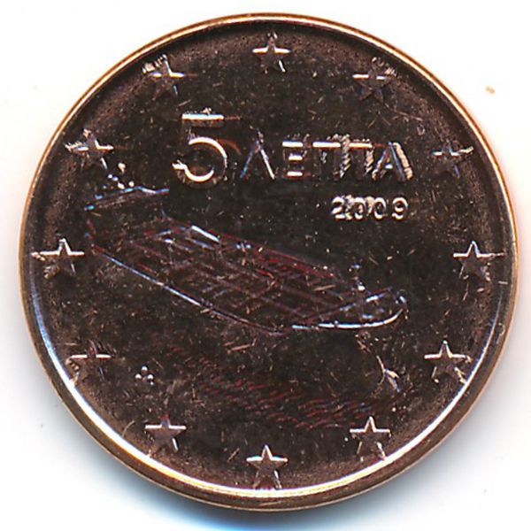 Греция, 5 евроцентов (2009 г.)