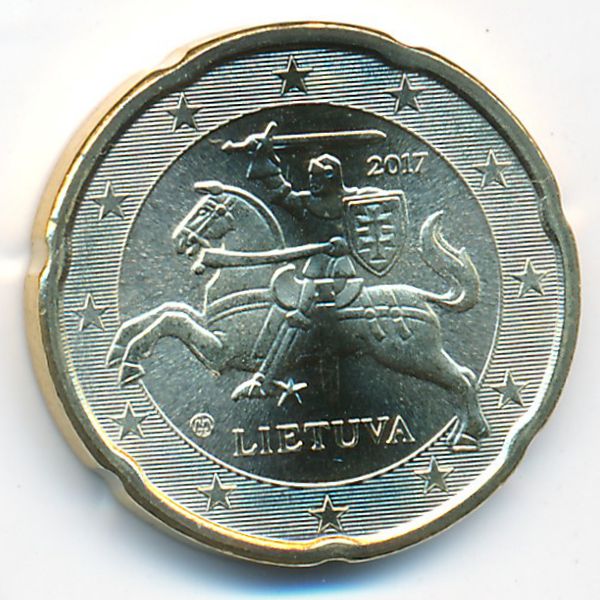 Литва, 20 евроцентов (2017 г.)