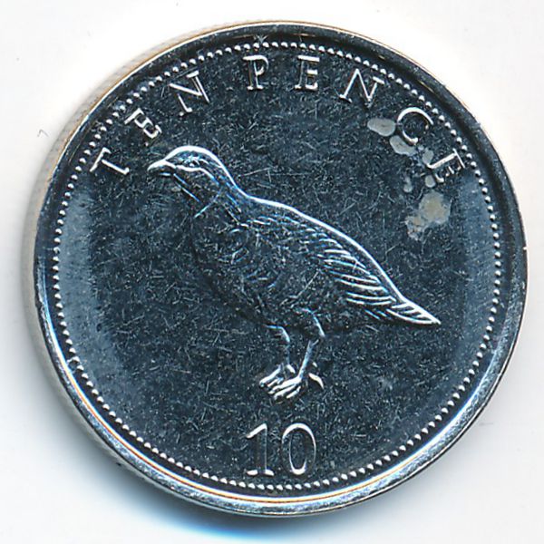 Гибралтар, 10 пенсов (2016 г.)