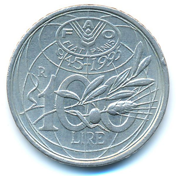 Италия, 100 лир (1995 г.)