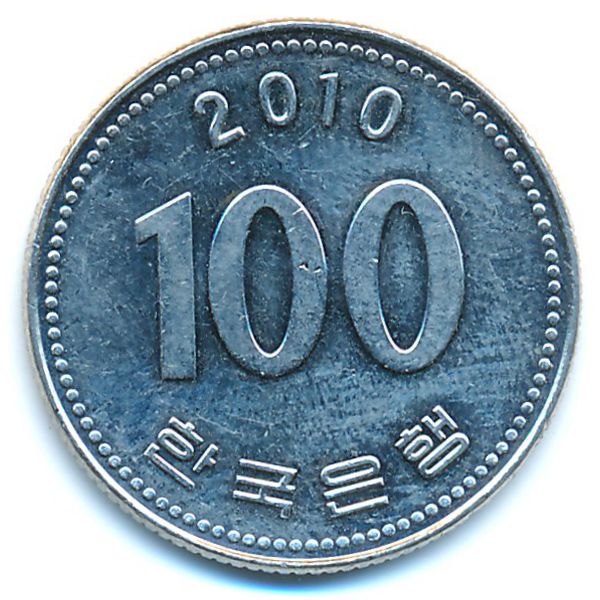 Южная Корея, 100 вон (2010 г.)