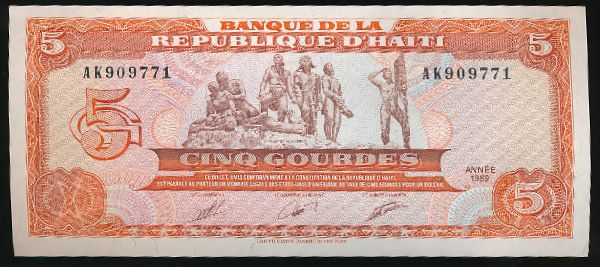 Гаити, 5 гурдов (1989 г.)