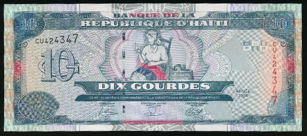 Гаити, 10 гурдов (2004 г.)