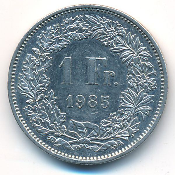Швейцария, 1 франк (1985 г.)