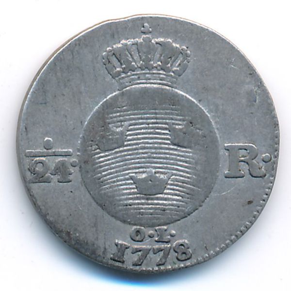Швеция, 1/24 риксдалера (1778 г.)