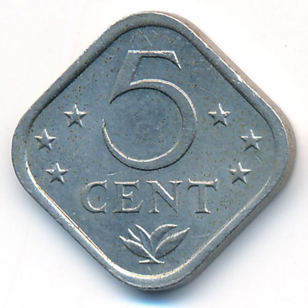 Антильские острова, 5 центов (1977 г.)