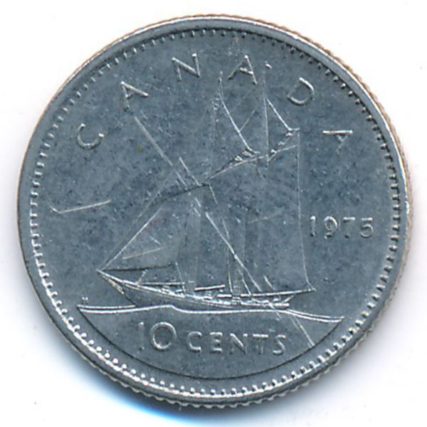Канада, 10 центов (1975 г.)