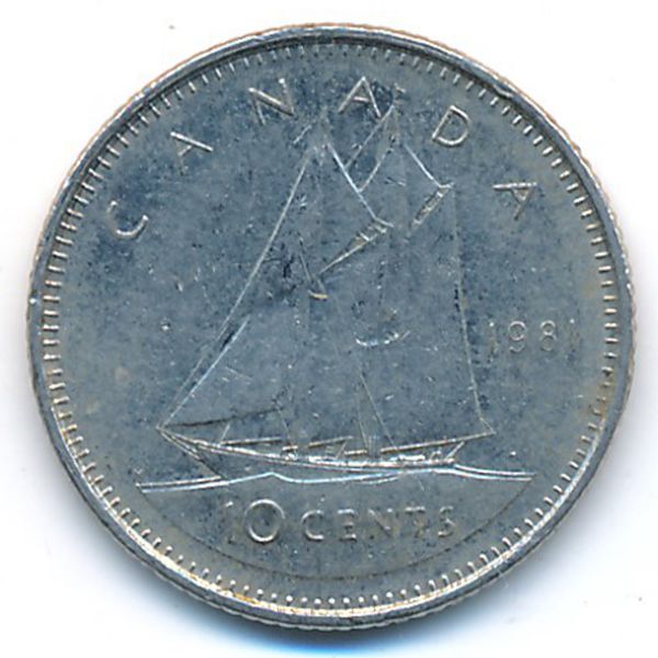 Канада, 10 центов (1981 г.)