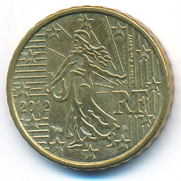 Франция, 10 евроцентов (2012 г.)