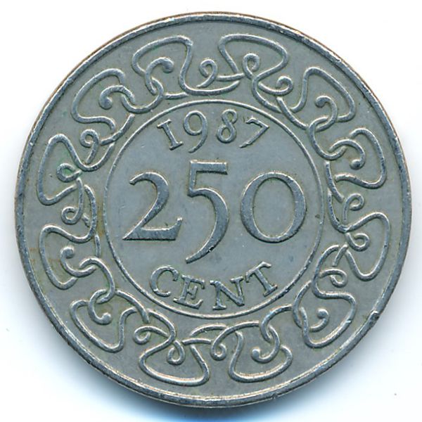 Суринам, 250 центов (1987 г.)