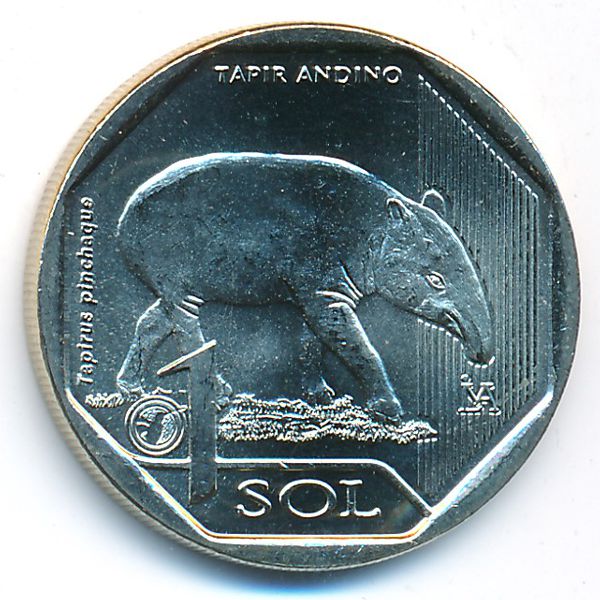 Перу, 1 соль (2018 г.)