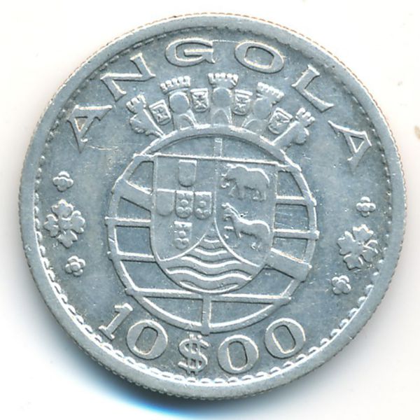 Ангола, 10 эскудо (1955 г.)