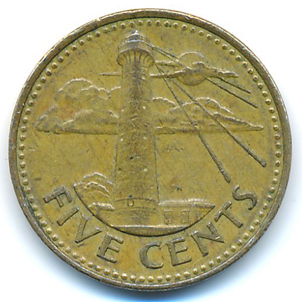 Барбадос, 5 центов (1988 г.)