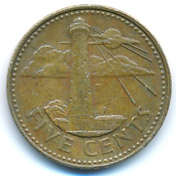Барбадос, 5 центов (2000 г.)