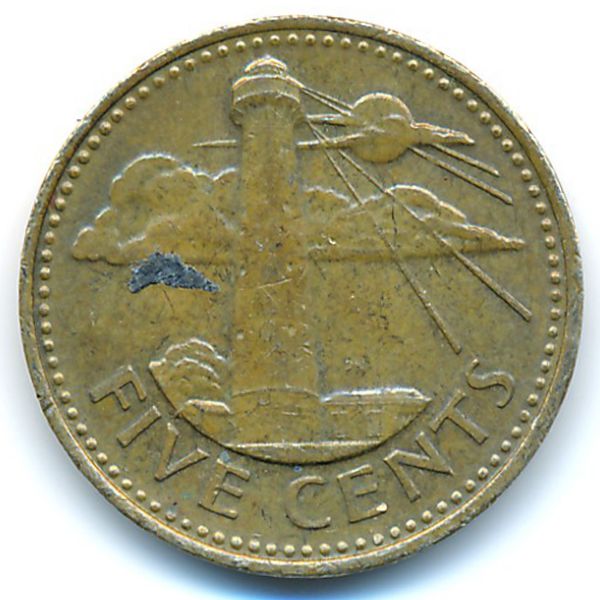 Барбадос, 5 центов (2001 г.)