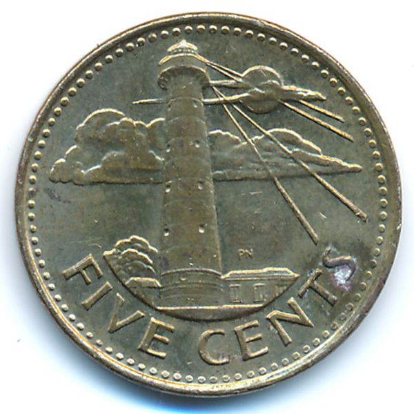Барбадос, 5 центов (2014 г.)